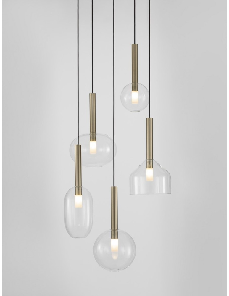 Lampy wiszące - Luces Exclusivas BAJOS Wisząca Nowoczesna złoty i odcienie złota 5xG9 max 5W LE43395 - produkt kolory-swiatla.pl 2