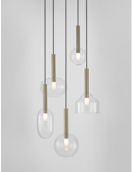 Luces Exclusivas BAJOS Wisząca Nowoczesna złoty i odcienie złota 5xG9 max 5W LE43395 - produkt 2