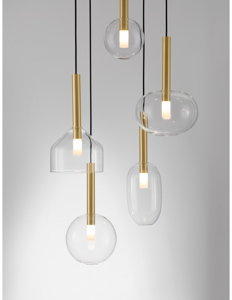 Lampy wiszące - Luces Exclusivas BAJOS Wisząca Nowoczesna złoty i odcienie złota 5xG9 max 5W LE43395 - produkt kolory-swiatla.pl 3