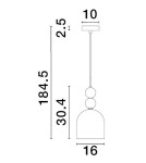 Lampy wiszące - Luces Exclusivas BALAM Wisząca Nowoczesna złoty i odcienie złota 1xE14 max 5W LE43396 - produkt 2