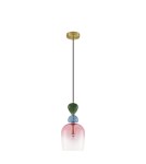 Pendant lamps - Luces Exclusivas BALAM Pendant Modern gold and gold shades 1xE14 max 5W LE43397 - product 1