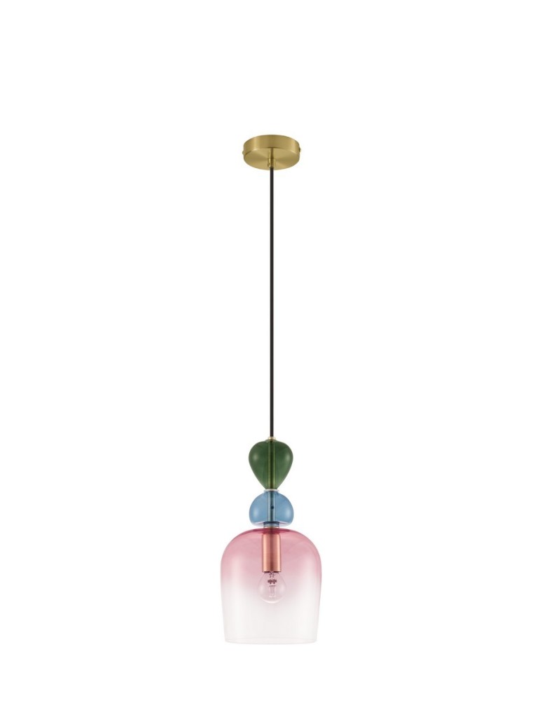 Pendant lamps - Luces Exclusivas BALAM Pendant Modern gold and gold shades 1xE14 max 5W LE43397 - product kolory-swiatla.pl 1