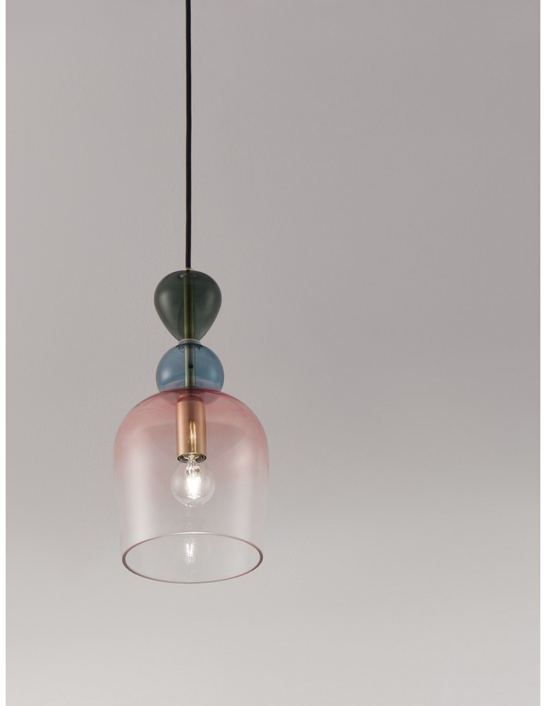 Pendant lamps - Luces Exclusivas BALAM Pendant Modern gold and gold shades 1xE14 max 5W LE43397 - product kolory-swiatla.pl 2