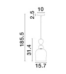 Lampy wiszące - Luces Exclusivas BALAM Wisząca Nowoczesna złoty i odcienie złota 1xE14 max 5W LE43397 - produkt 3