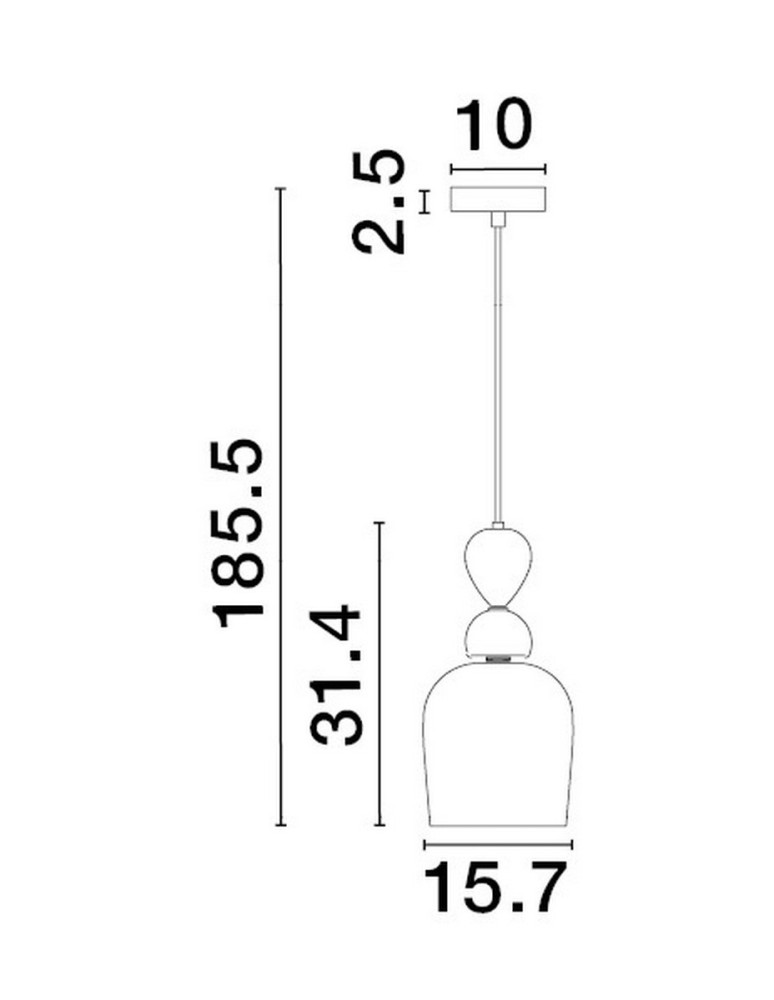Lampy wiszące - Luces Exclusivas BALAM Wisząca Nowoczesna złoty i odcienie złota 1xE14 max 5W LE43397 - produkt kolory-swiatla.pl 3