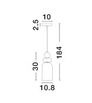 Lampy wiszące - Luces Exclusivas BALAM Wisząca Nowoczesna złoty i odcienie złota 1xE14 max 5W LE43398 - produkt 2