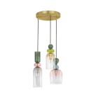 Lampy wiszące - Luces Exclusivas BALAM Wisząca Nowoczesna złoty i odcienie złota 3xE14 max 5W LE43400 - produkt 1