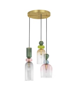 Luces Exclusivas BALAM Pendant Modern Gold and Shades of Gold 3xE14 max 5W LE43400
