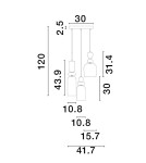 Lampy wiszące - Luces Exclusivas BALAM Wisząca Nowoczesna złoty i odcienie złota 3xE14 max 5W LE43400 - produkt 2