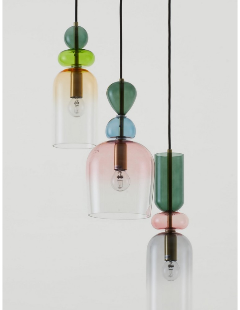 Pendant lamps - Luces Exclusivas BALAM Pendant Modern Gold and Shades of Gold 3xE14 max 5W LE43400 - product kolory-swiatla.pl 3