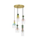 Lampy wiszące - Luces Exclusivas BALAM Wisząca Nowoczesna złoty i odcienie złota 5xE14 max 5W LE43401 - produkt 1