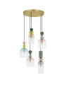 Luces Exclusivas BALAM Pendant Modern Gold and Shades of Gold 5xE14 max 5W LE43401
