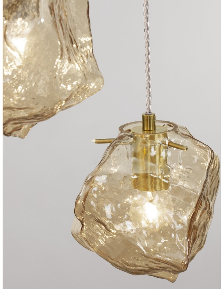 Pendant lamps - Luces Exclusivas BALUN Pendant Modern Gold and Shades of Gold 5xE14 max 5W LE43402 - product kolory-swiatla.pl 3