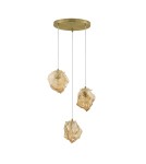 Pendant lamps - Luces Exclusivas BALUN Pendant Modern Gold and Shades of Gold 3xE14 max 5W LE43403 - product 1
