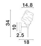 Kinkiety - Luces Exclusivas BALUN Ścienna Nowoczesna złoty i odcienie złota 1xE14 max 5W LE43404 - produkt 3