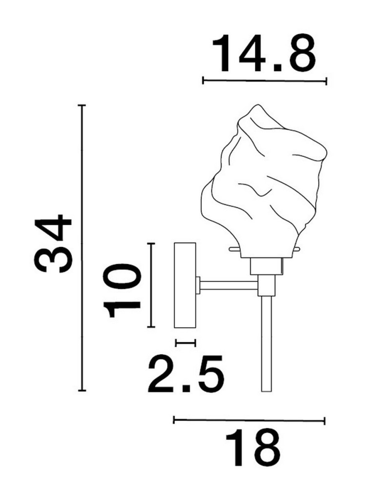 Wall lamps - Luces Exclusivas BALUN Wall-mounted Modern gold and gold shades 1xE14 max 5W LE43404 - product kolory-swiatla.pl 3