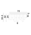 Ceiling lamps - Luces Exclusivas BALDE Ceiling Modern Gray and shades of gray 12xG9 max 5W LE43407 - product 3