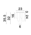 Ceiling lamps - Luces Exclusivas BALDE Ceiling Modern Gray and shades of gray 7xG9 max 5W LE43408 - product 3