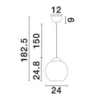 Single pendant lamps - Luces Exclusivas BALMI Pendant Modern gold and gold shades 1xE27 max 12W LE43411 - product 2