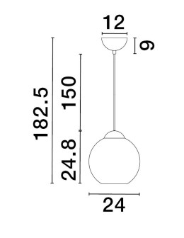 Luces Exclusivas BALMI Wisząca Nowoczesna złoty i odcienie złota 1xE27 max 12W LE43411 - produkt 2