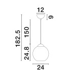 Single pendant lamps - Luces Exclusivas BALMI Pendant Modern gold and gold shades 1xE27 max 12W LE43412 - product 3