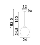 Single pendant lamps - Luces Exclusivas BALMI Pendant Modern Black 1xE27 max 12W LE43413 - product 2