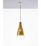 Single pendant lamps - Luces Exclusivas BALSA Pendant Modern gold and gold shades 1xE27 max 12W LE43415 - product 2
