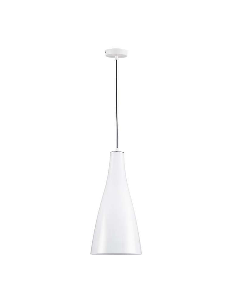 Single pendant lamps - Luces Exclusivas BALSA Pendant Modern White 1xE27 max 12W LE43416 - product kolory-swiatla.pl 1