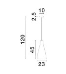 Single pendant lamps - Luces Exclusivas BALSA Pendant Modern White 1xE27 max 12W LE43416 - product 2