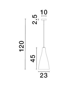 Luces Exclusivas BALSA Pendant Modern White 1xE27 max 12W LE43416 - product 2