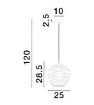 Single pendant lamps - Luces Exclusivas BAMBU Pendant Modern Black 1xE27 max 12W LE43418 - product 2