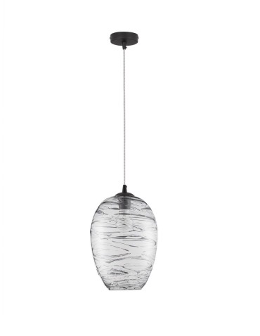 Luces Exclusivas BAMBU Pendant Modern Black 1xE27 max 12W LE43419
