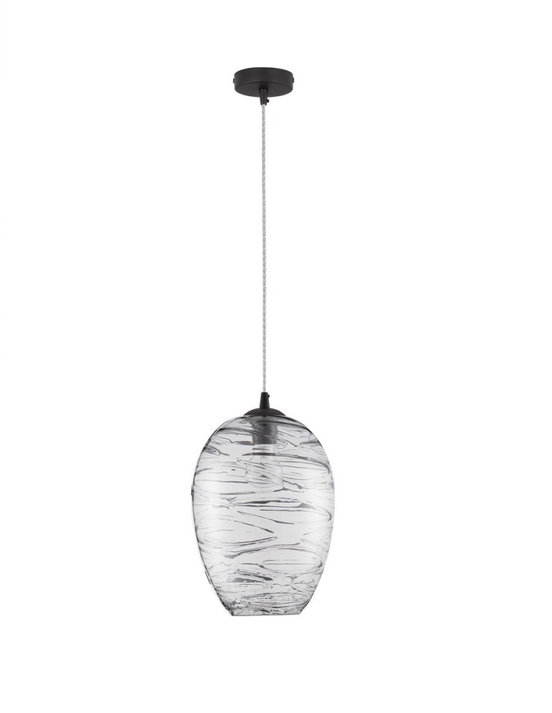 Single pendant lamps - Luces Exclusivas BAMBU Pendant Modern Black 1xE27 max 12W LE43419 - product kolory-swiatla.pl 1
