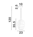 Single pendant lamps - Luces Exclusivas BAMBU Pendant Modern Black 1xE27 max 12W LE43419 - product 2