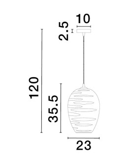 Luces Exclusivas BAMBU Pendant Modern Black 1xE27 max 12W LE43419 - product 2