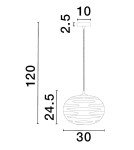 Single pendant lamps - Luces Exclusivas BAMBU Pendant Modern Black 1xE27 max 12W LE43420 - product 2