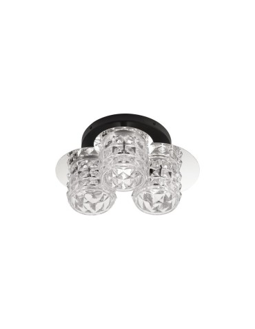 Luces Exclusivas BAMOA Sufitowa Nowoczesna srebrny i odcienie srebra 3xE14 max 5W LE43421