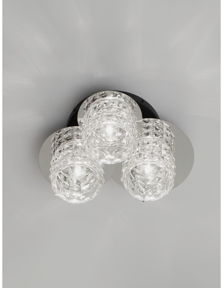 Ceiling lamps - Luces Exclusivas BAMOA Ceiling Modern silver and silver shades 3xE14 max 5W LE43421 - product kolory-swiatla.pl 3