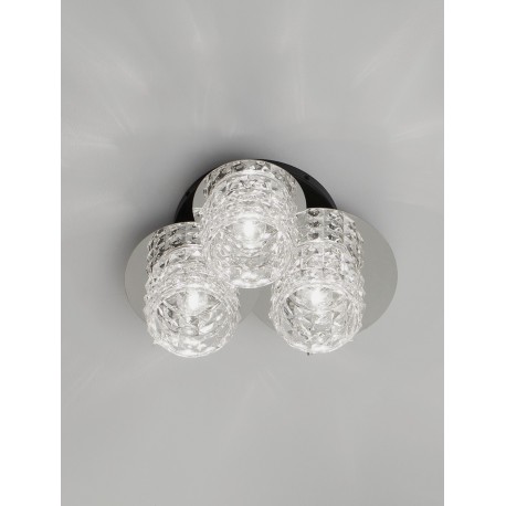 Luces Exclusivas BAMOA Sufitowa Nowoczesna srebrny i odcienie srebra 3xE14 max 5W LE43421