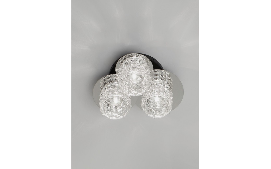 Luces Exclusivas BAMOA Sufitowa Nowoczesna srebrny i odcienie srebra 3xE14 max 5W LE43421