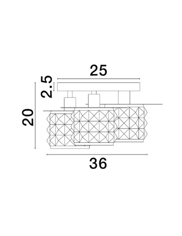 Luces Exclusivas BAMOA Sufitowa Nowoczesna złoty i odcienie złota 3xE14 max 5W LE43422 - produkt 2