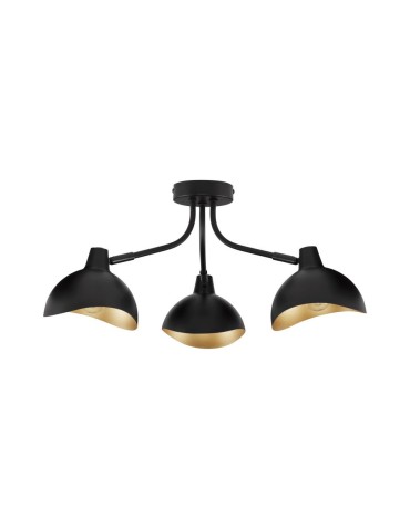Luces Exclusivas BANAC Sufitowa Nowoczesna czarny 3xE14 max 5W LE43423