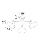 Ceiling lamps - Luces Exclusivas BANAC Ceiling Modern Black 3xE14 max 5W LE43423 - product 2