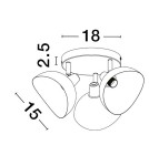 Ceiling lamps - Luces Exclusivas BANAC Modern Ceiling Black 3xE14 max 5W LE43424 - product 2