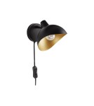 Kinkiety - Luces Exclusivas BANAC Ścienna Nowoczesna czarny 1xE14 max 5W LE43425 - produkt 1