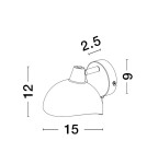 Kinkiety - Luces Exclusivas BANAC Ścienna Nowoczesna czarny 1xE14 max 5W LE43425 - produkt 3