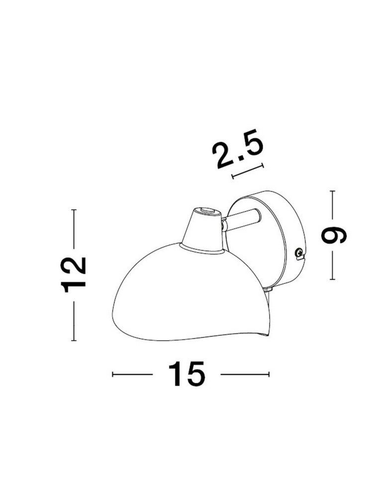 Wall lamps - Luces Exclusivas BANAC Wall-mounted Modern Black 1xE14 max 5W LE43425 - product kolory-swiatla.pl 3