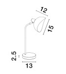 Desk lamps - Luces Exclusivas BANAC Table Black 1xE14 max 5W LE43426 - product 3