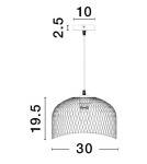 Single pendant lamps - Luces Exclusivas BAQUE Pendant Modern White 1xE27 max 12W LE43431 - product 2