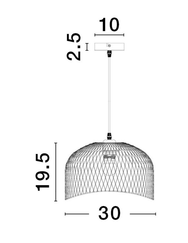 Single pendant lamps - Luces Exclusivas BAQUE Pendant Modern White 1xE27 max 12W LE43431 - product kolory-swiatla.pl 2